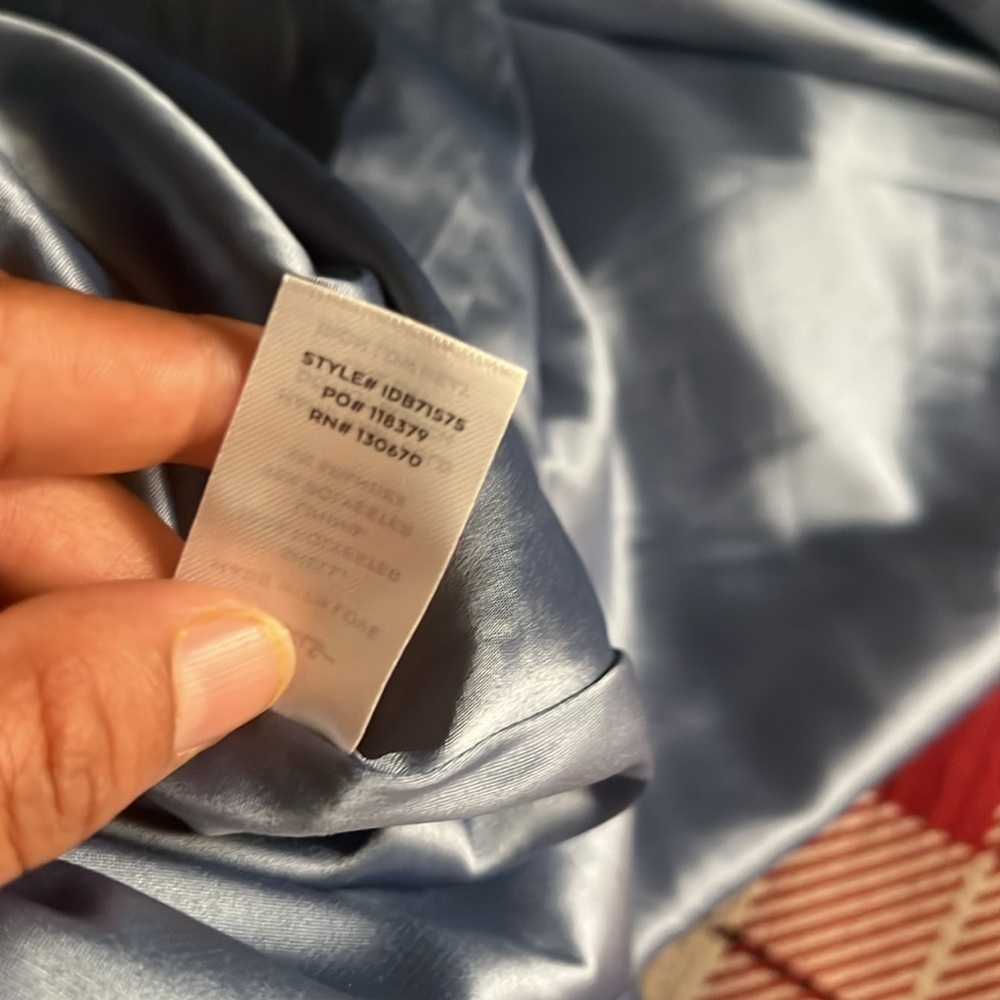 NWT Lulus Easy Listening Slate Blue Cold-Shoulder Wrap Maxi Dress - Picture 9 of 12